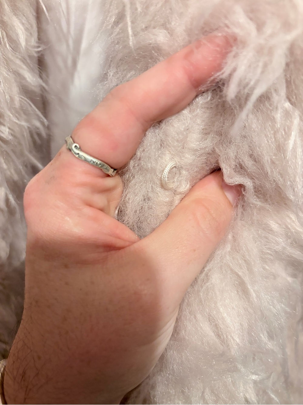 Free People Moonlight Blush Pink Faux Fur Jacket - Picture 4 of 5